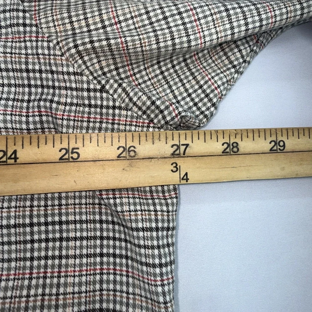 Polo Ralph Lauren Shirt Mens L Tan Olive Plaid Check Classic Fit Long Sleeve Y2K